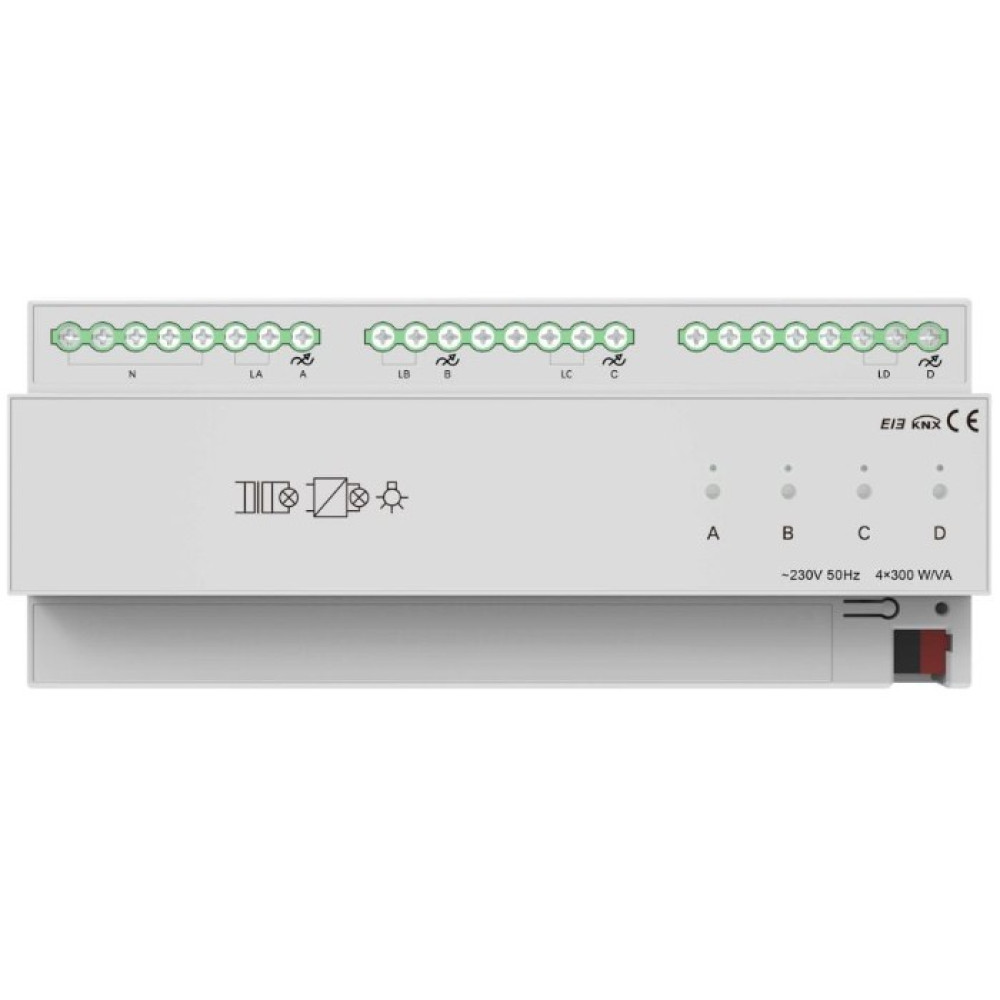 Тиристорний димер на 4 канали 300W, KNX Akubela KXAC-B1D4P300