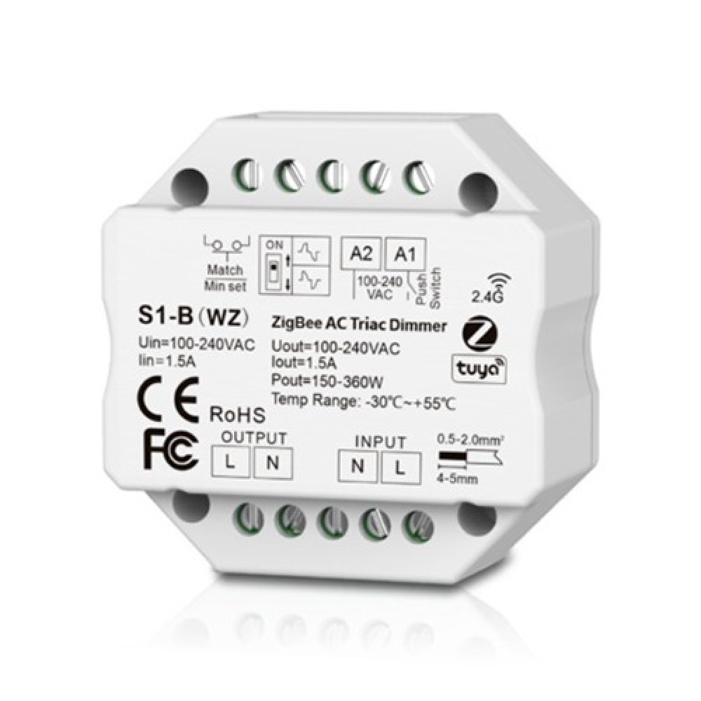 Димер ZigBee AC Triac Akubela S1-B(WZ)