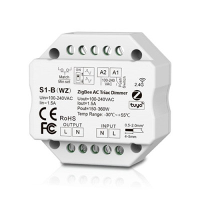 Димер ZigBee AC Triac Akubela S1-B(WZ)