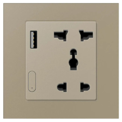ZigBee умная розетка с USB Akubela SM-1023N Gold