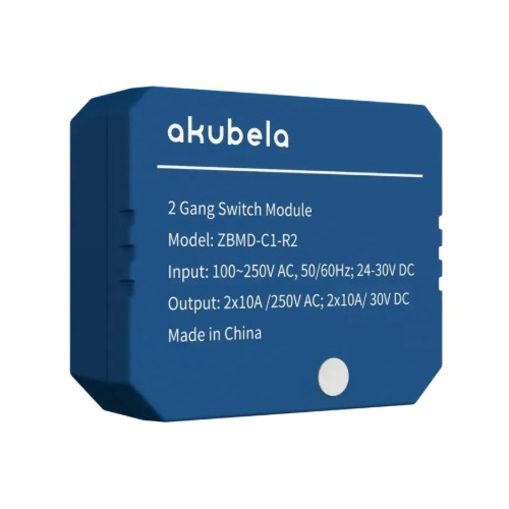 Вимикач двоканальний Akubela ZBMD-C1-R2