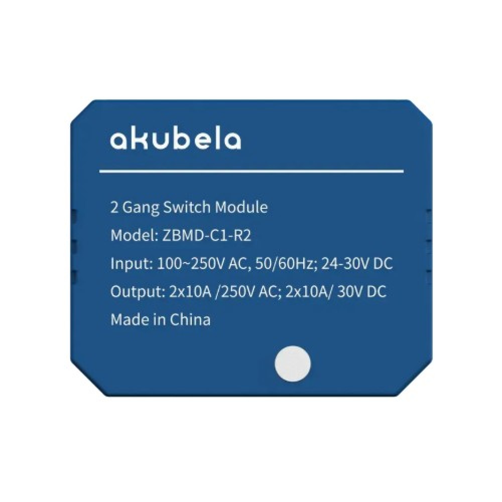 Вимикач двоканальний Akubela ZBMD-C1-R2