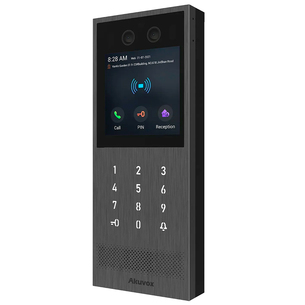 2 МП IP-багатоабонентська панель виклику Akuvox X912S з розпізнаванням обличчя, NFC та Bluetooth