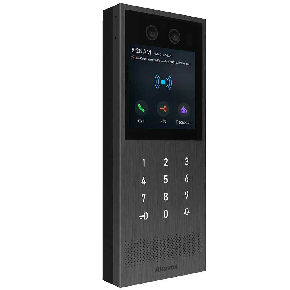 2 МП IP-багатоабонентська панель виклику Akuvox X912S з розпізнаванням обличчя, NFC та Bluetooth