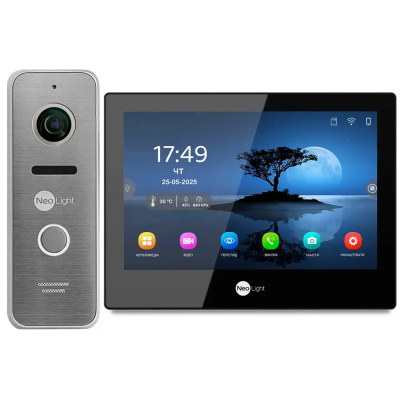 Комплект видеодомофона NeoLight ALPHA Hybrid HD KIT B/SilverP