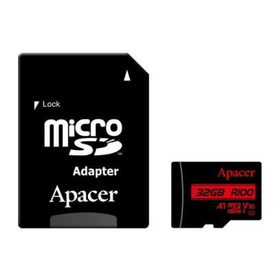 Карта пам`ятi Apacer MicroSDHC 32GB UHS-I Class 10 + SD adapter (AP32GMCSH10UB-R)