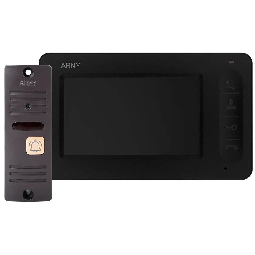 Комплект видеодомофона ARNY AVD-7005 (AVD-705 + AVP-05 (v.2)) Black + Brown