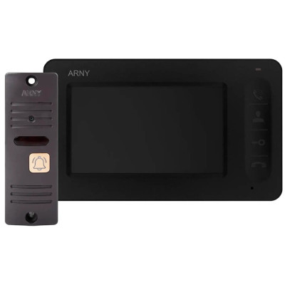 Комплект видеодомофона ARNY AVD-7005 (AVD-705 + AVP-05 (v.2)) Black + Brown