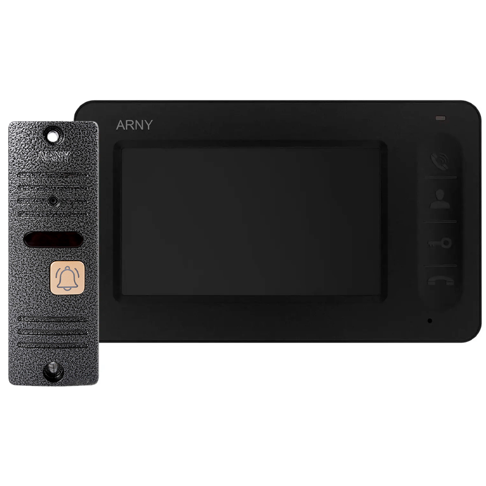 Комплект видеодомофона ARNY AVD-7005 (AVD-705 + AVP-05 (v.2)) Black + Gray