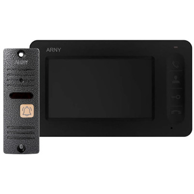 Комплект видеодомофона ARNY AVD-7005 (AVD-705 + AVP-05 (v.2)) Black + Gray