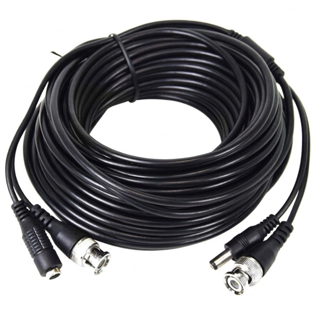 Кабель BNC-рower cable A 15 м (BNC+DC/BNC+DC) для передавання відеосигналу та живлення