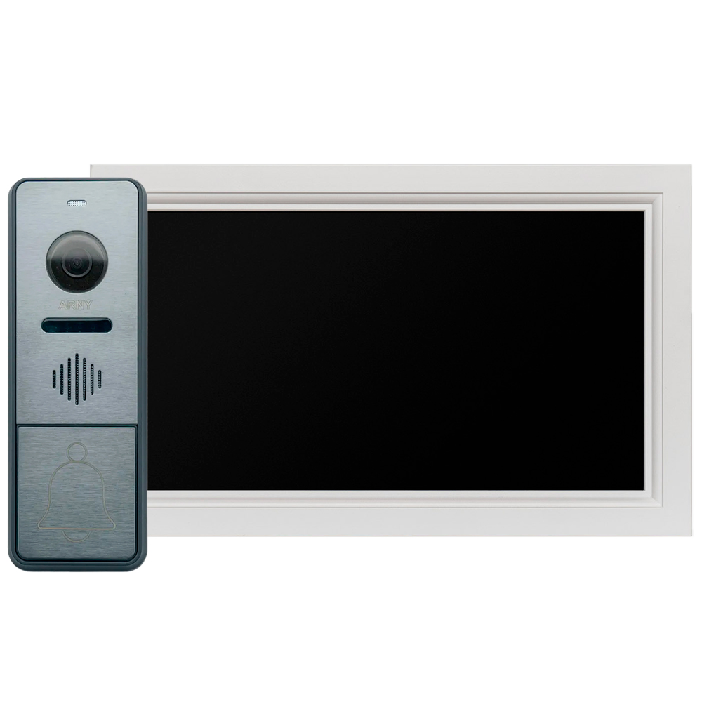Комплект відеодомофона ARNY AVD-1743A (AVD-1070 ArtLine Wi-Fi + AVP-NG430 2Мп) White + Gray
