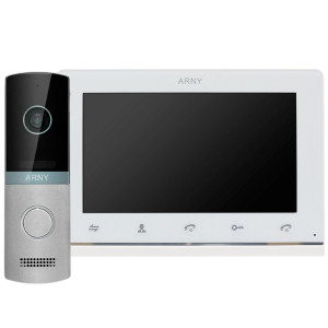 Комплект видеодомофона ARNY AVD-7121 (AVD-710 2Мп + AVP-NG230 1Мп) White + Silver
