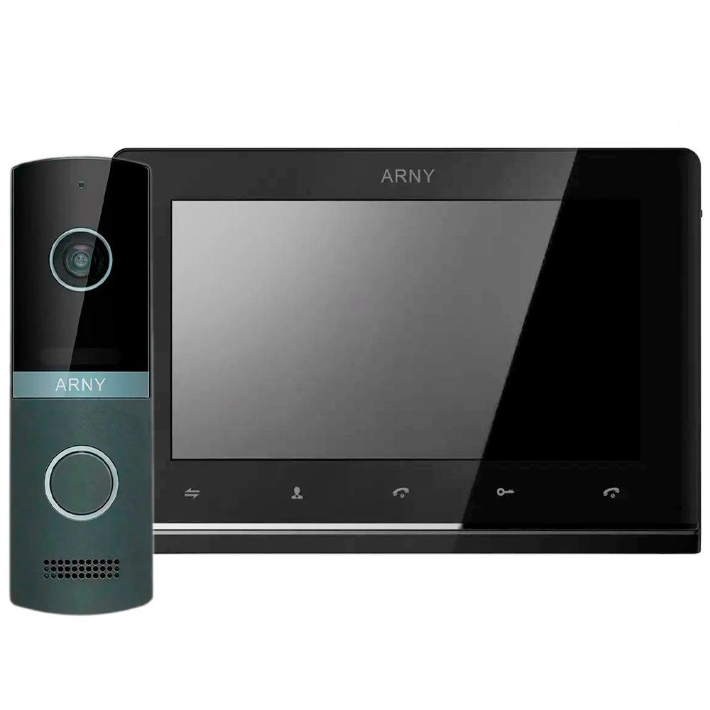 Комплект відеодомофона ARNY AVD-7123 (AVD-710 2Мп + AVP-NG230 2Мп) Black + Graphite
