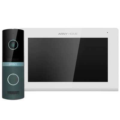 Комплект видеодомофона ARNY AVD-7421А Wi-Fi (AVP-742А 2Мп + AVP-NG230 1Мп) White + Gray