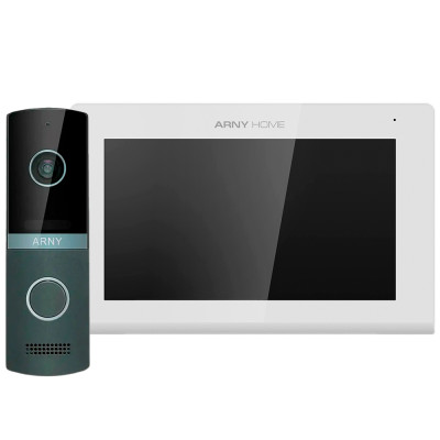Комплект видеодомофона ARNY AVD-7423A (AVD-742A Wi-Fi + AVP-NG230 2 МП) White + Graphite