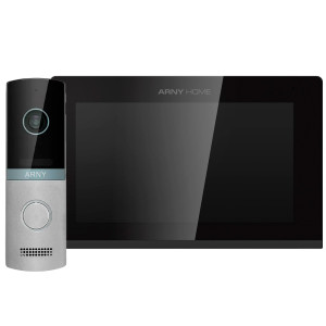 Комплект відеодомофона ARNY AVD-7421А Wi-Fi (AVP-742А 2Мп + AVP-NG230 1Мп) Black + Silver