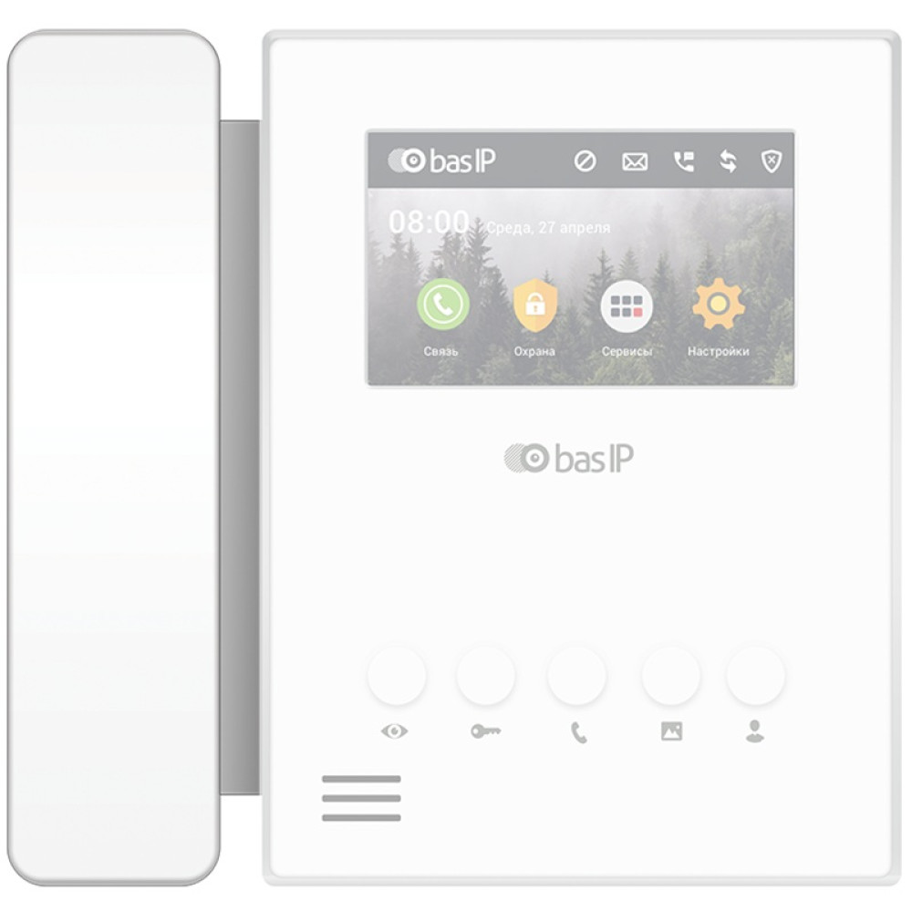 Аудіотрубка BAS-IP SP-AU white до IP-домофону AU-04L
