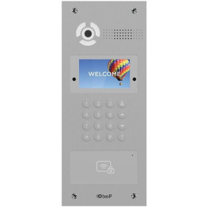 Вызывная гибридная IP-панель Bas-IP AA-07HFBI silver со считывателем UKEY и распознаванием лиц для IP-домофонов