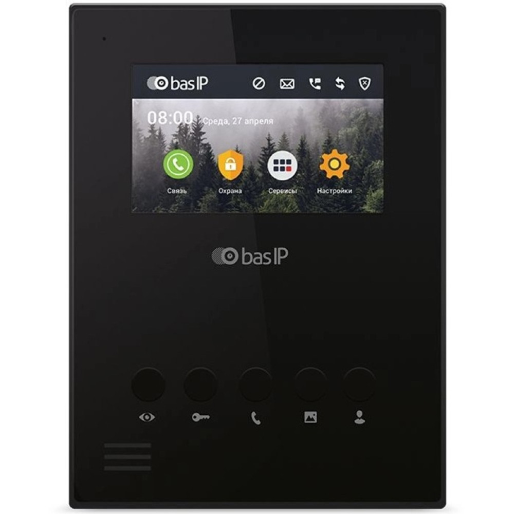 IP-відеодомофон 4.3" Bas-IP AU-04LAF black з Wi-Fi