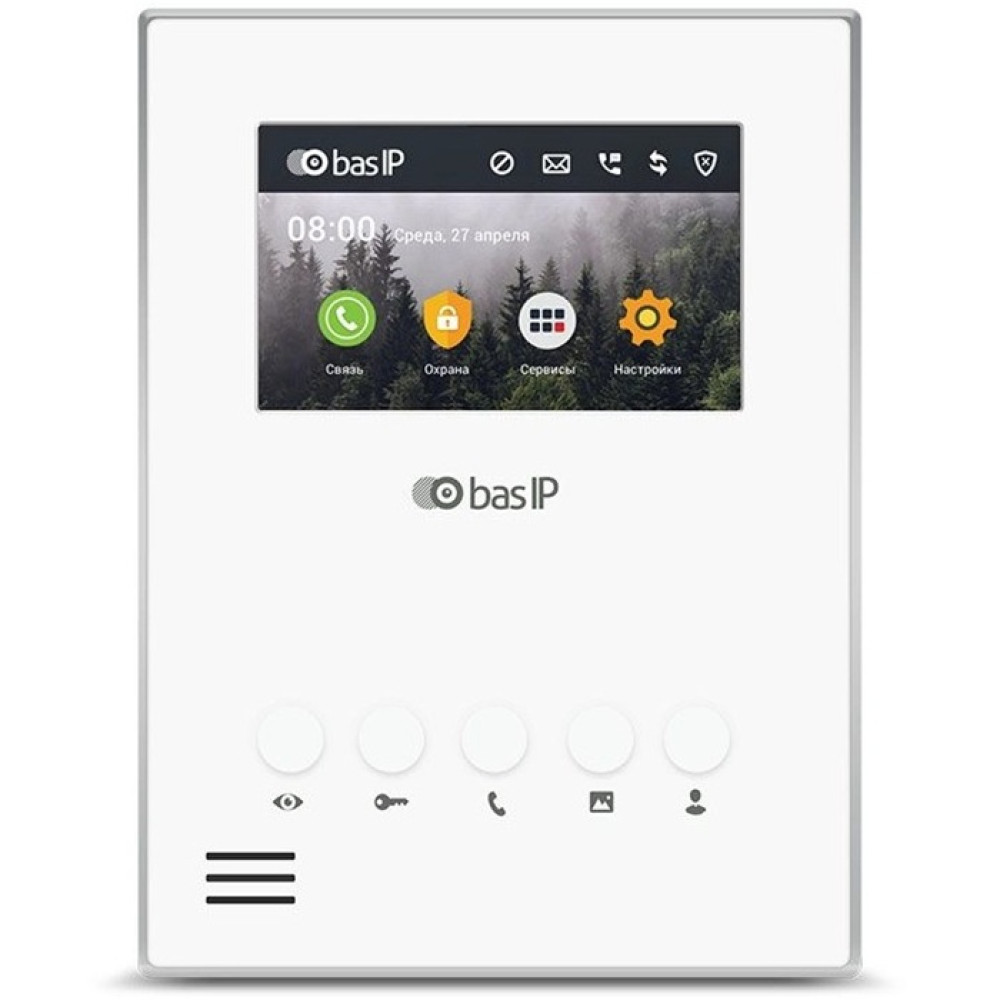 IP-видеодомофон 4.3" Bas-IP AU-04LAF white с Wi-Fi