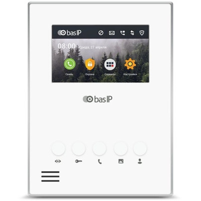 IP-видеодомофон 4.3" Bas-IP AU-04LAF white с Wi-Fi