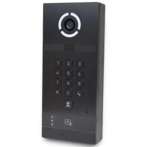 Виклична IP-панель Bas-IP AV-09KFBI black зі зчитувачем UKEY та розпізнаванням облич