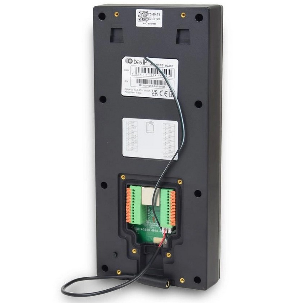Виклична IP-панель Bas-IP AV-09KFBI black зі зчитувачем UKEY та розпізнаванням облич