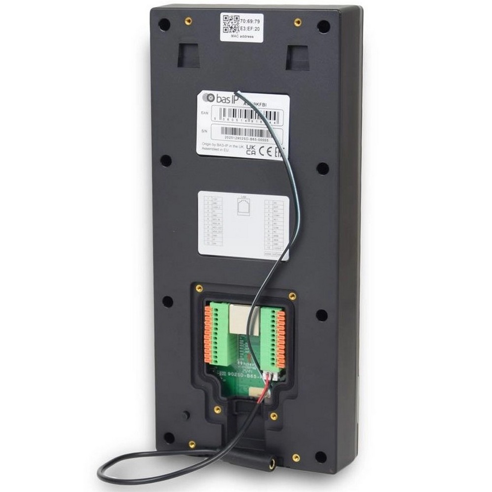 Вызывная IP-панель Bas-IP AV-09KFBI silver многоабонентская со считывателем UKEY и распознаванием лиц