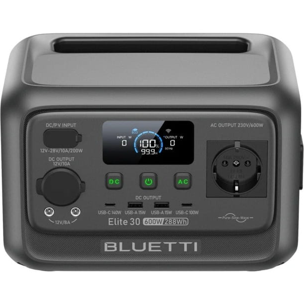 Зарядна станція Bluetti Elite 30 V2 / 600 Вт / 288 Вт⋅год