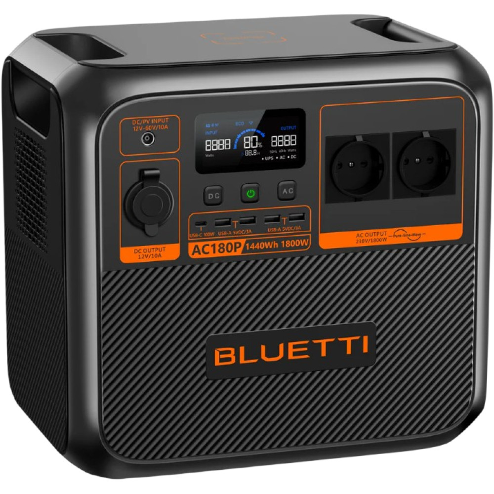 Зарядна станція Bluetti AC180P, 1440Wh, 1800W, LiFePO4
