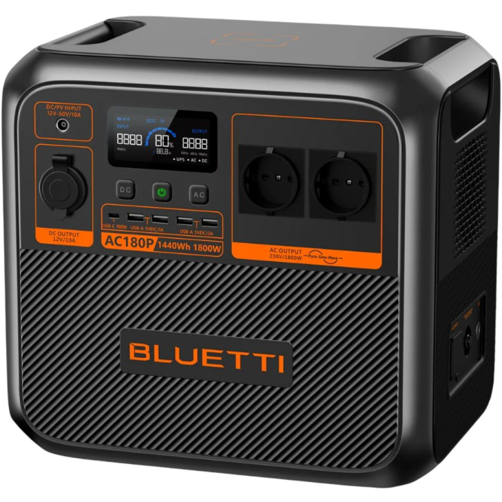 Зарядна станція Bluetti AC180P, 1440Wh, 1800W, LiFePO4