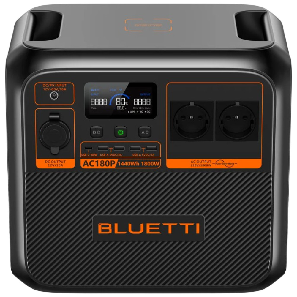 Зарядна станція Bluetti AC180P, 1440Wh, 1800W, LiFePO4
