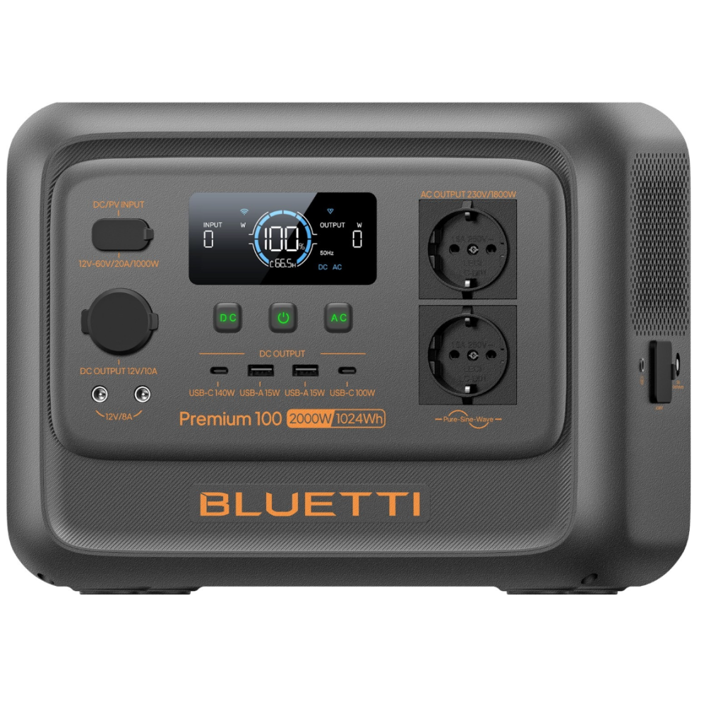 Зарядна станція Bluetti Premium 100 V2 (2000 Вт / 1024 Вт·г)