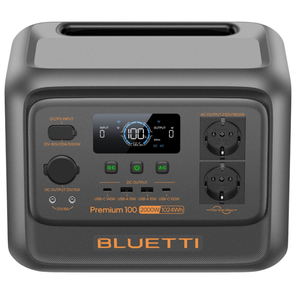 Зарядна станція Bluetti Premium 100 V2 (2000 Вт / 1024 Вт·г)