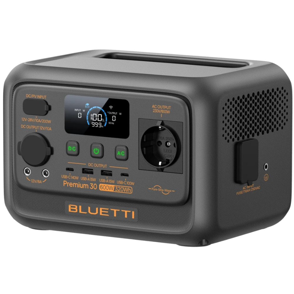 Зарядна станція Bluetti Premium 30 V2 (600 Вт, 320 Вт·г)