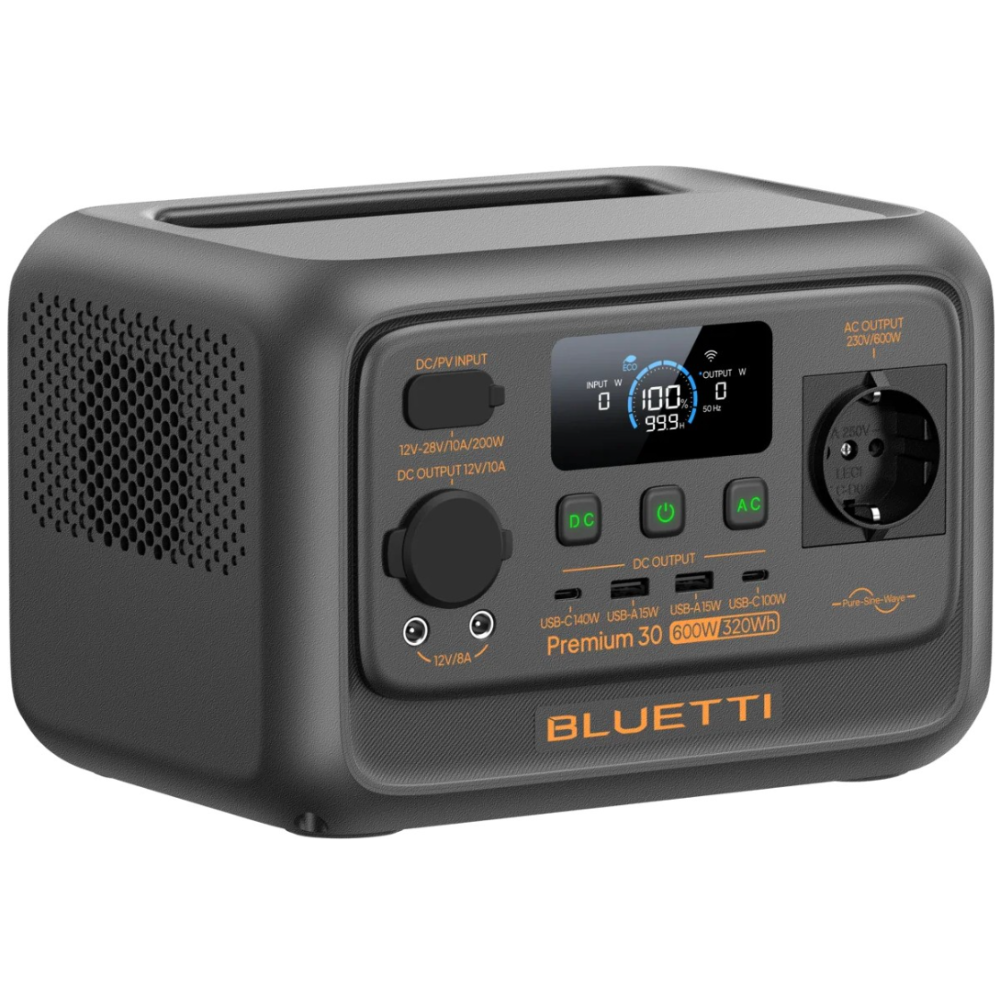 Зарядна станція Bluetti Premium 30 V2 (600 Вт, 320 Вт·г)