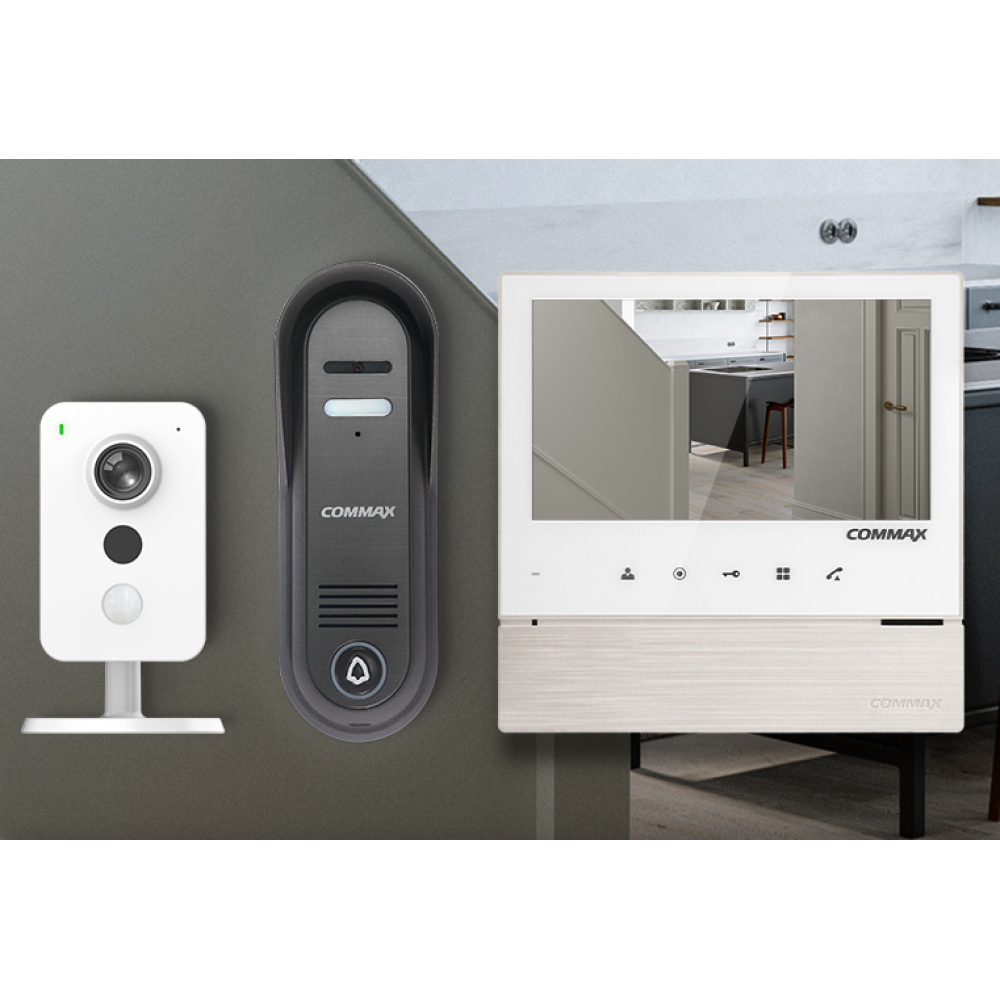 Аналоговий відеодомофон Commax CDV-70H2 7'', White + White