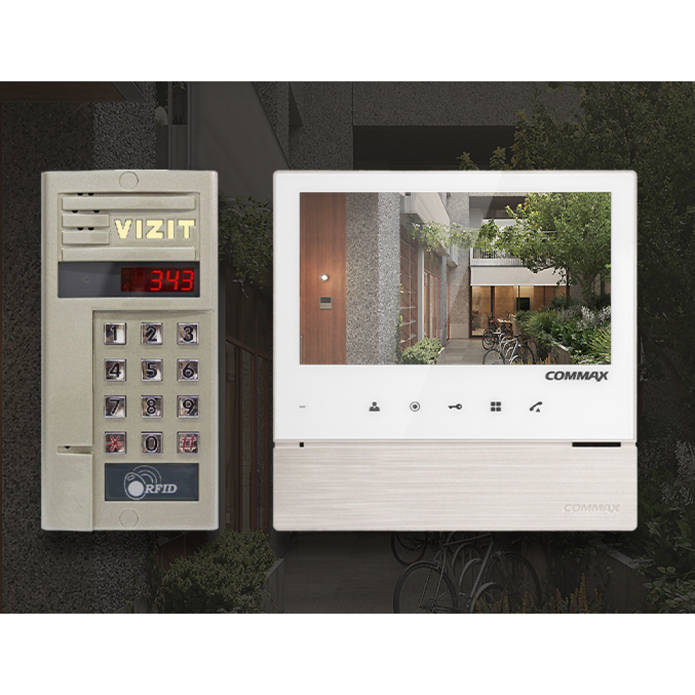 Аналоговий відеодомофон Commax CDV-70H2 7'', White + White