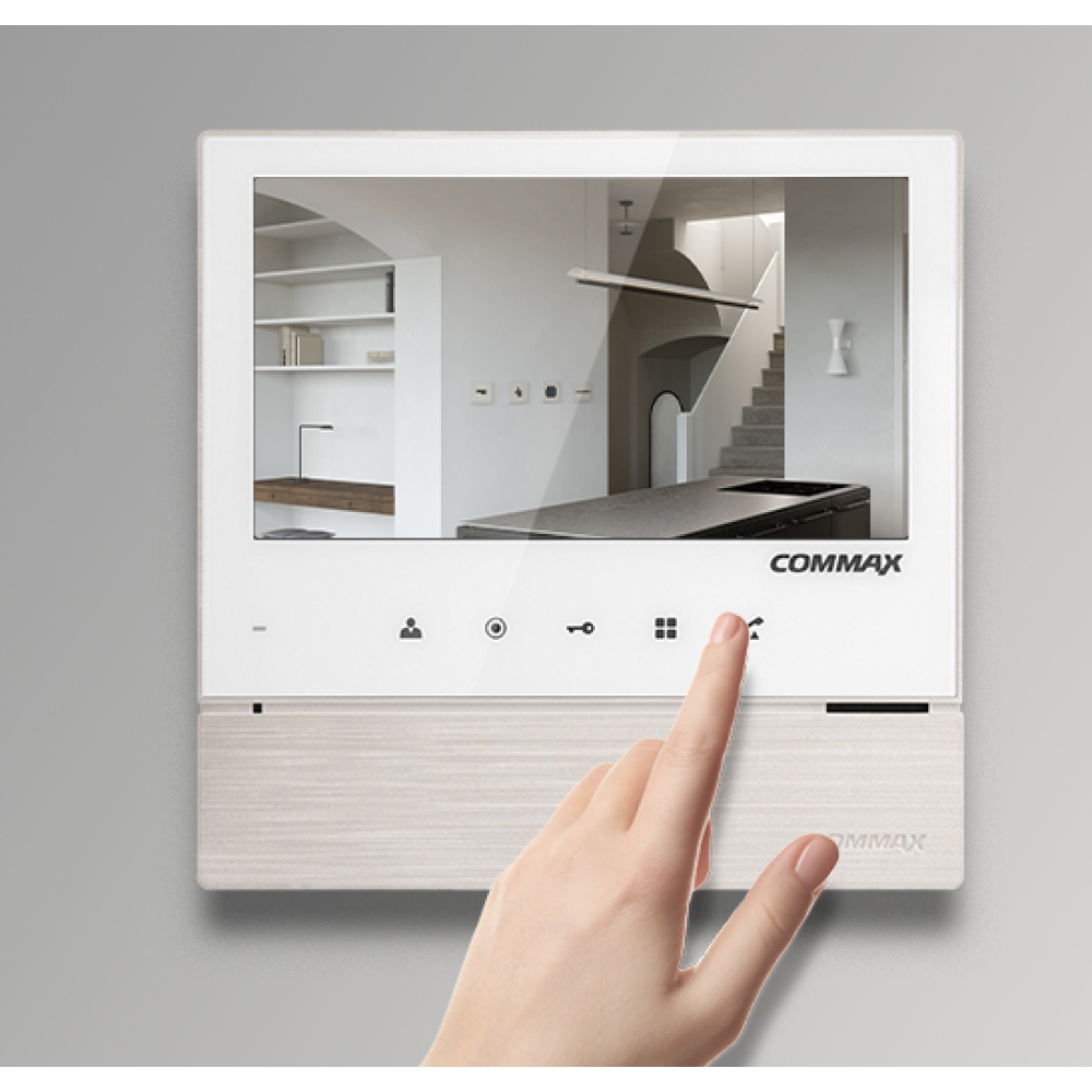 Аналоговий відеодомофон Commax CDV-70H2 7'', White + White