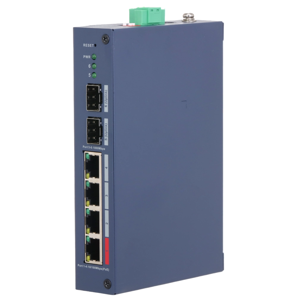 6-портовий комутатор Dahua DH-CHS4206-4ET-90 PoE керований