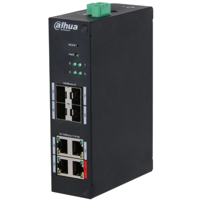 4-портовий PoE комутатор Dahua DH-HS4408-4ET-96 некерований
