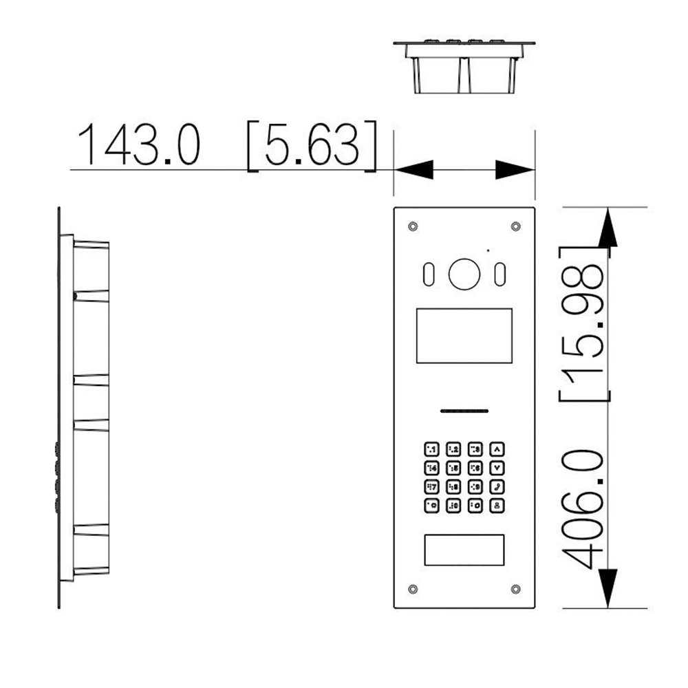 2 МП виклична IP-відеопанель Dahua DHI-VTO6521K багатоабонентська