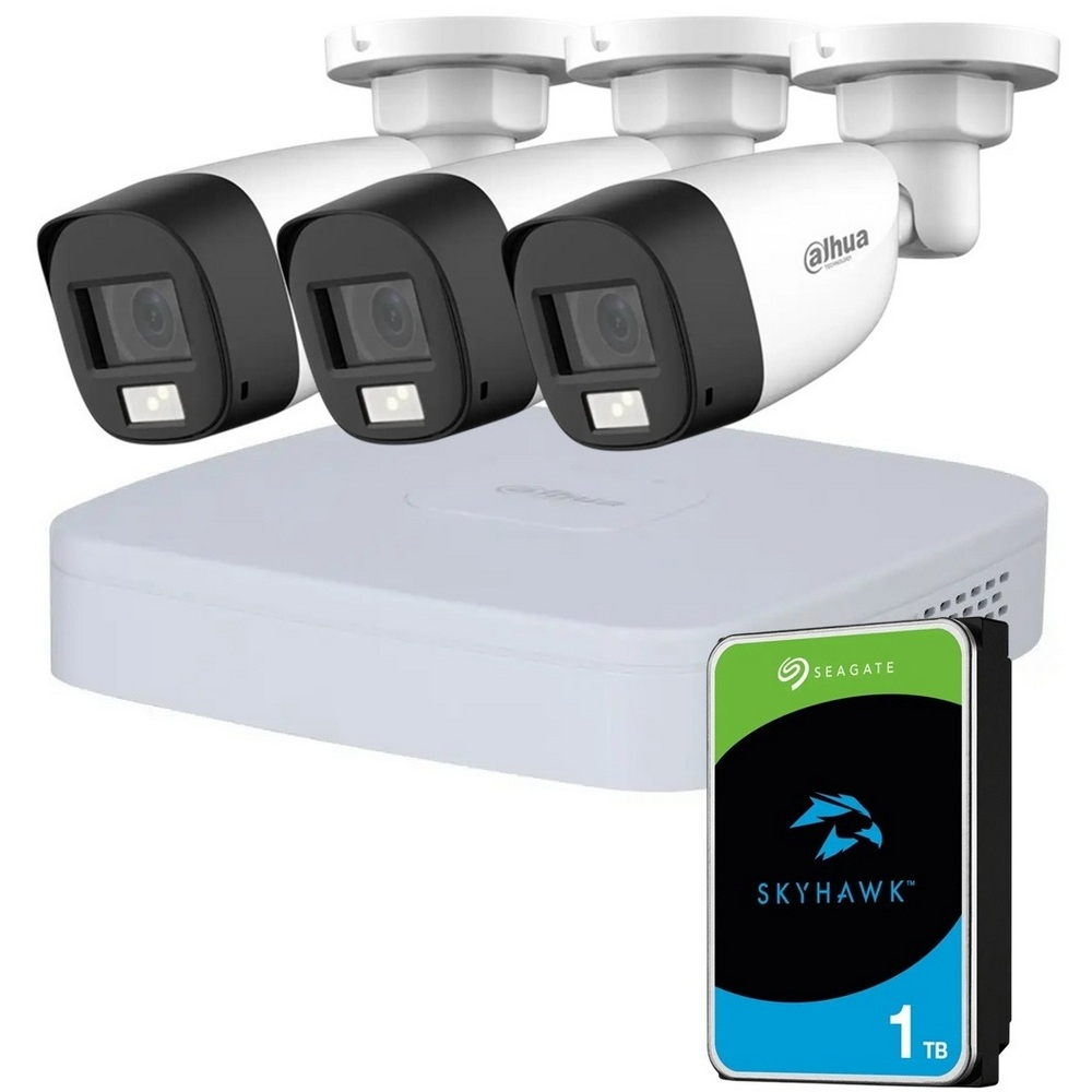 Комплект видеонаблюдения Dahua HD KIT 3x2MP OUTDOOR + HDD 1TB