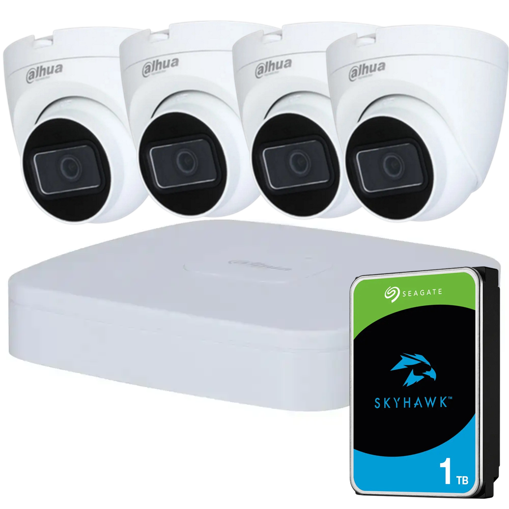 Комплект видеонаблюдения Dahua HD KIT 4x2MP INDOOR + HDD 1TB