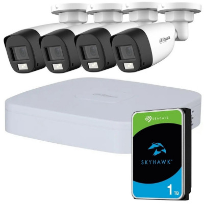 Комплект видеонаблюдения Dahua HD KIT 4x2MP OUTDOOR + HDD 1TB