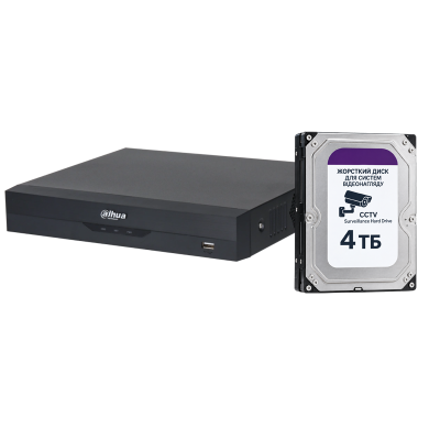 8-канальный NVR-видеорегистратор Dahua DHI-NVR2108HS-I2 с HDD на 4Тб