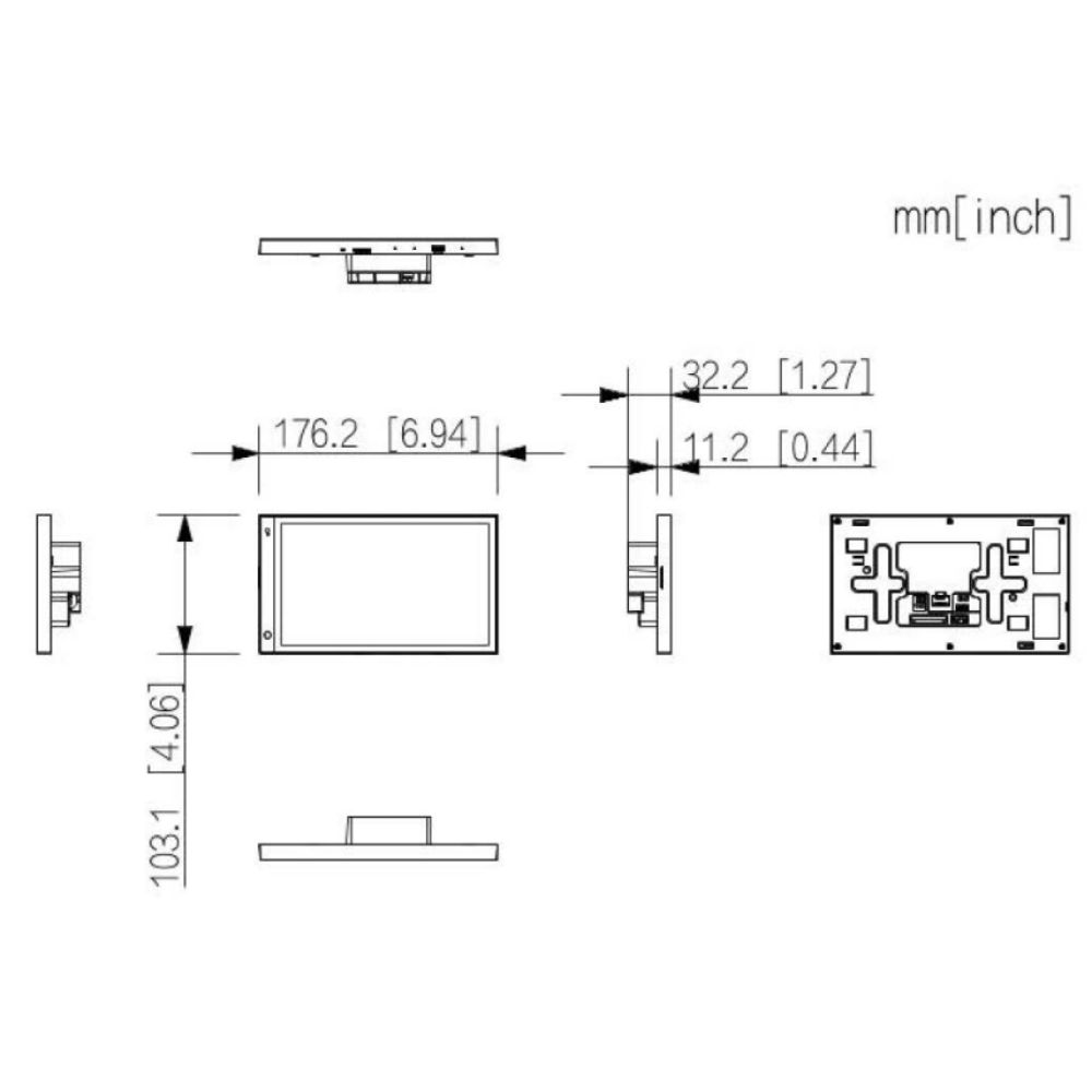 Wi-Fi IP-видеодомофон Dahua DHI-VTH5721A-WP-F, врезной монтаж
