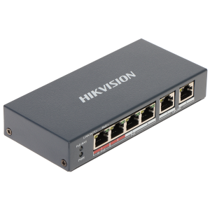 6-портовий PoE-комутатор Hikvision DS-3E1106HP-EI керований