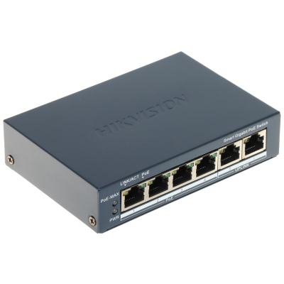 6-портовый PoE-коммутатор Hikvision DS-3E1506P-EI/M управляемый